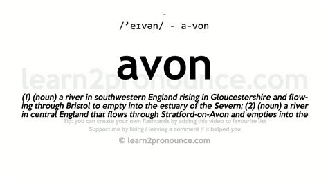 avon pronunciation|avon pronunciation meaning.